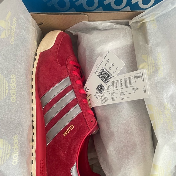 Adidas Guam Active Maroon Tech Silver Met / Size 10 Men’s - Picture 2 of 10